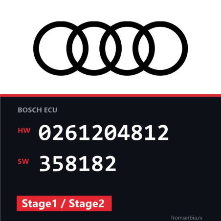 Audi A6 0261204812 358182 Stage1 / Stage2 tuning file