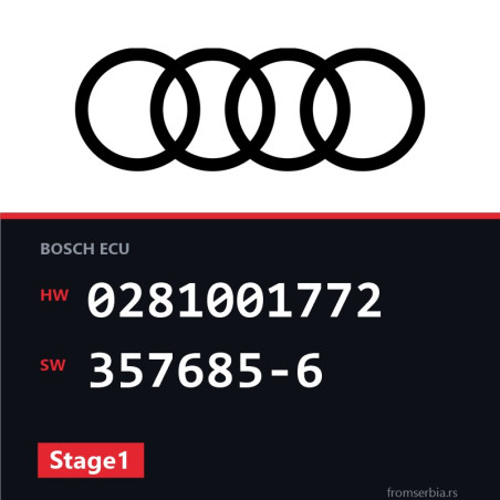 Audi A6 0281001772 357685-6 Stage1 tuning file