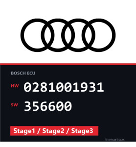 Audi A6 0281001931 356600 Stage1 / Stage2 / Stage3 tuning file