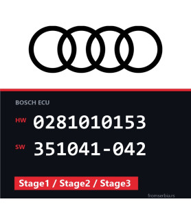 Audi A6 0281010153 351041-042 Stage1 / Stage2 / Stage3 tuning file
