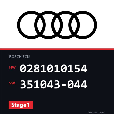 Audi A6 0281010154 351043-044 Stage1 tuning file