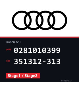 Audi A6 0281010399 351312-313 Stage1 / Stage2 tuning file