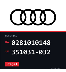 Audi A6 0281010148 351031-032 Stage1 tuning file