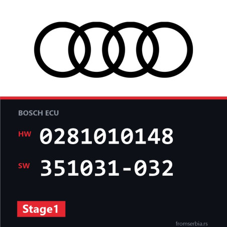 Audi A6 0281010148 351031-032 Stage1 tuning file