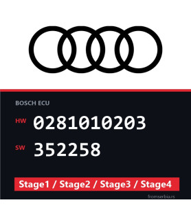 Audi 0281010203 352258 Stage1 / Stage2 / Stage3 / Stage4 file