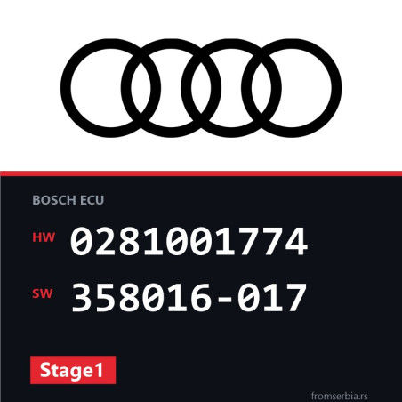 Audi A6 0281001774 358016-017 Stage1 tuning file