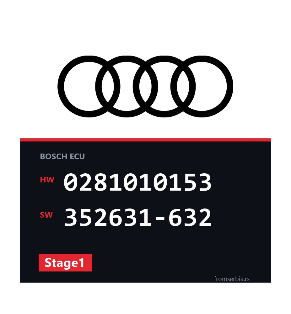 Audi A6 0281010153 352631-632 Stage1 tuning file