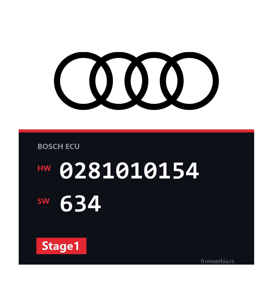Audi A6 0281010154 634 Stage1 tuning file