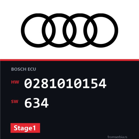 Audi A6 0281010154 634 Stage1 tuning file