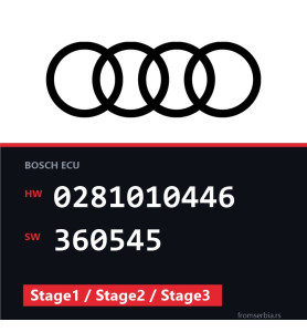 Audi A6 0281010446 360545 Stage1 / Stage2 / Stage3 tuning file