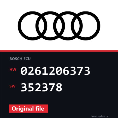 Audi A6 0261206373 352378 original ECU file