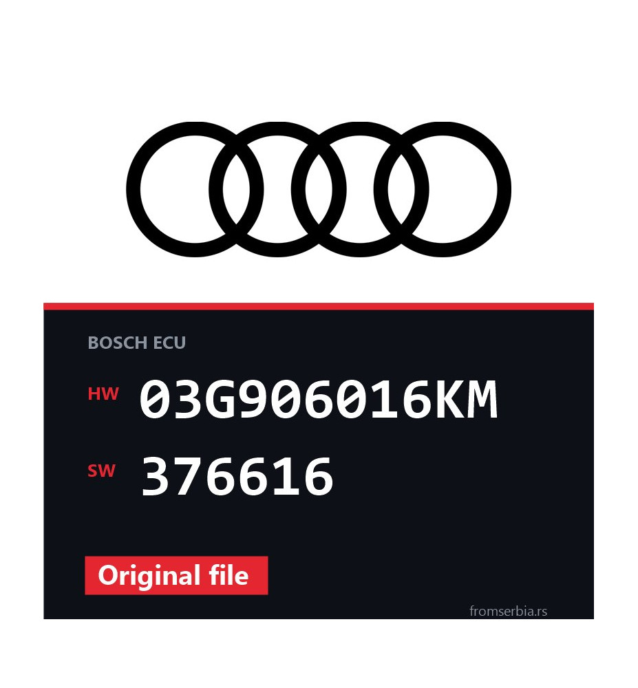Audi A6 03G906016KM 376616 original ECU file