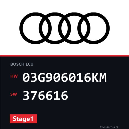 Audi A6 03G906016KM 376616 Stage1 tuning file