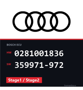 Audi A6 0281001836 359971-972 Stage1 / Stage2 tuning file