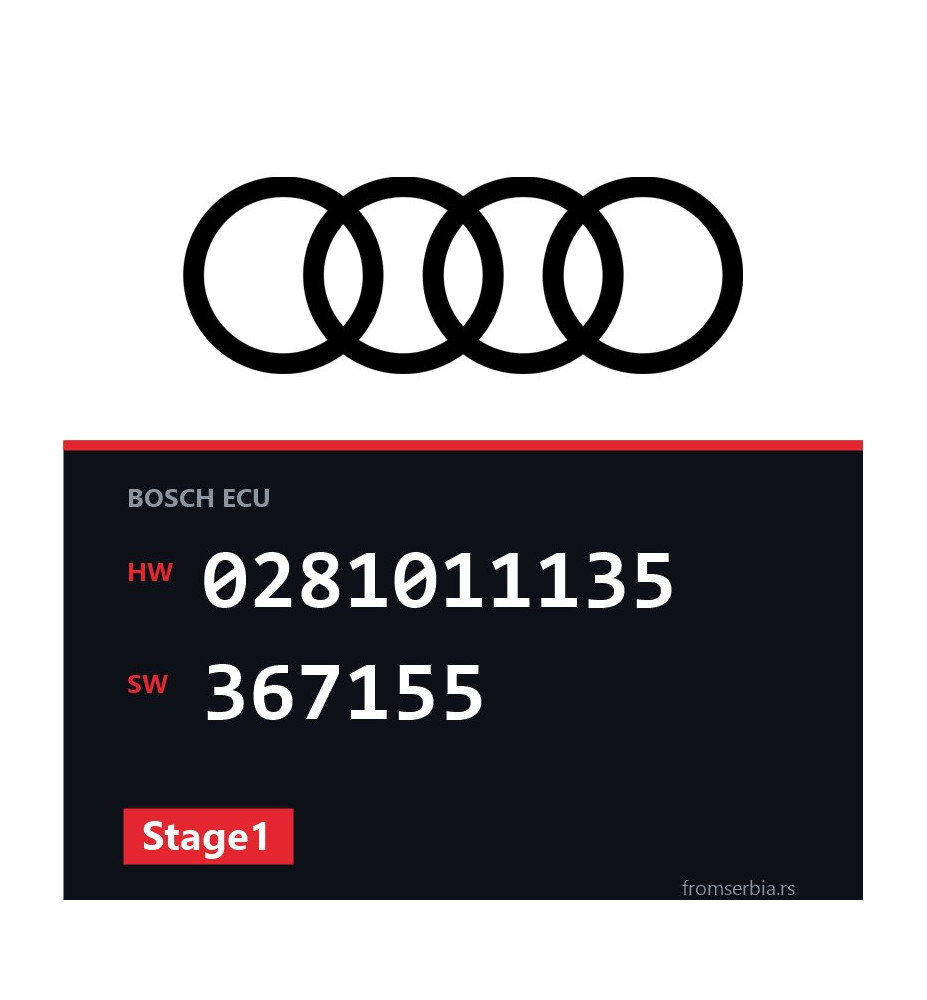 Audi A6 0281011135 367155 Stage1 tuning file