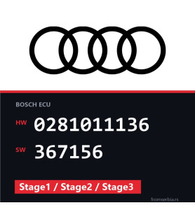 Audi A6 0281011136 367156 Stage1 / Stage2 / Stage3 tuning file