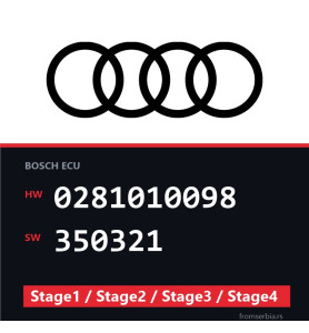 Audi 0281010098 350321 Stage1 / Stage2 / Stage3 / Stage4 file