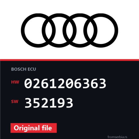 Audi A6 0261206363 352193 original ECU file