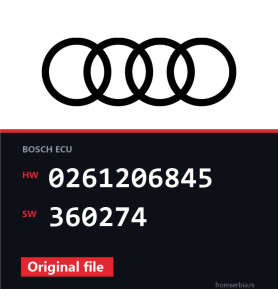 Audi A6 0261206845 360274 original ECU file