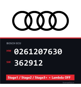 Audi 0261207630 362912 Stage1 / Stage2 / Stage3+ + Lambda OFF file