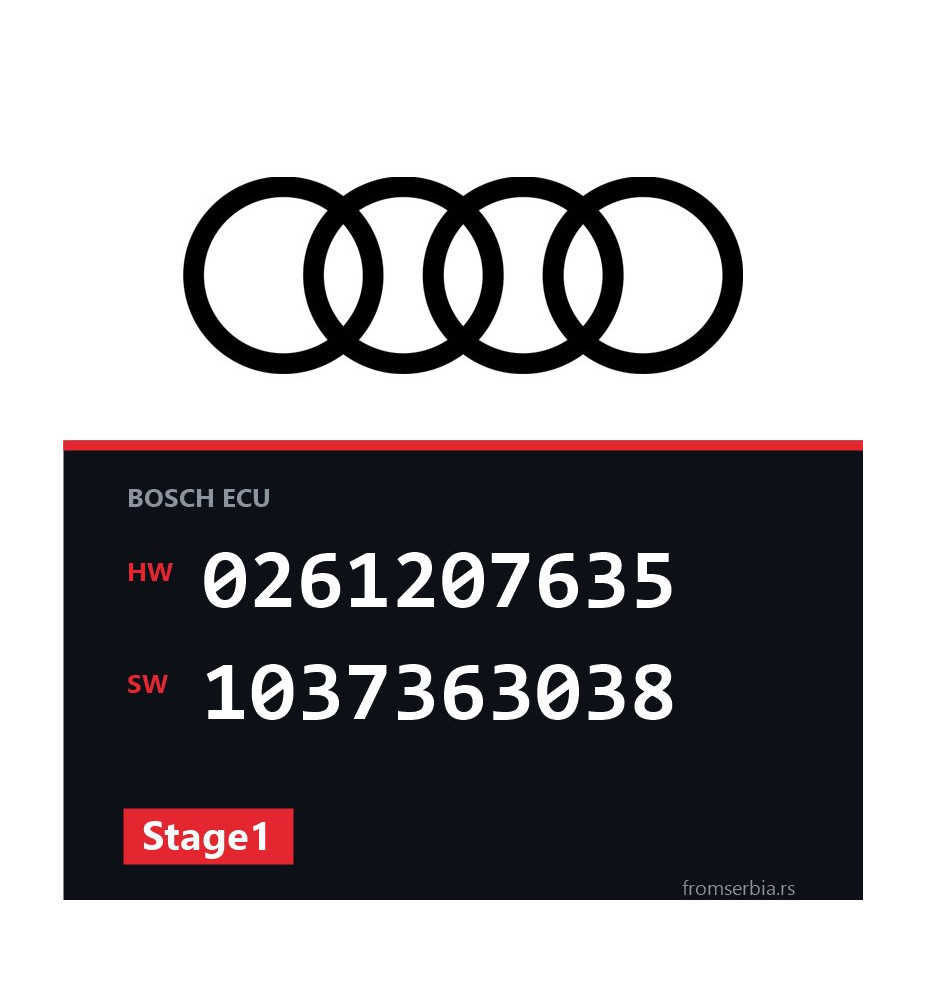 Audi A6 0261207635 1037363038 Stage1 tuning file