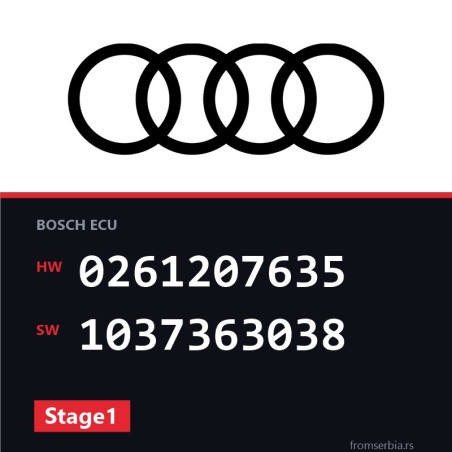 Audi A6 0261207635 1037363038 Stage1 tuning file