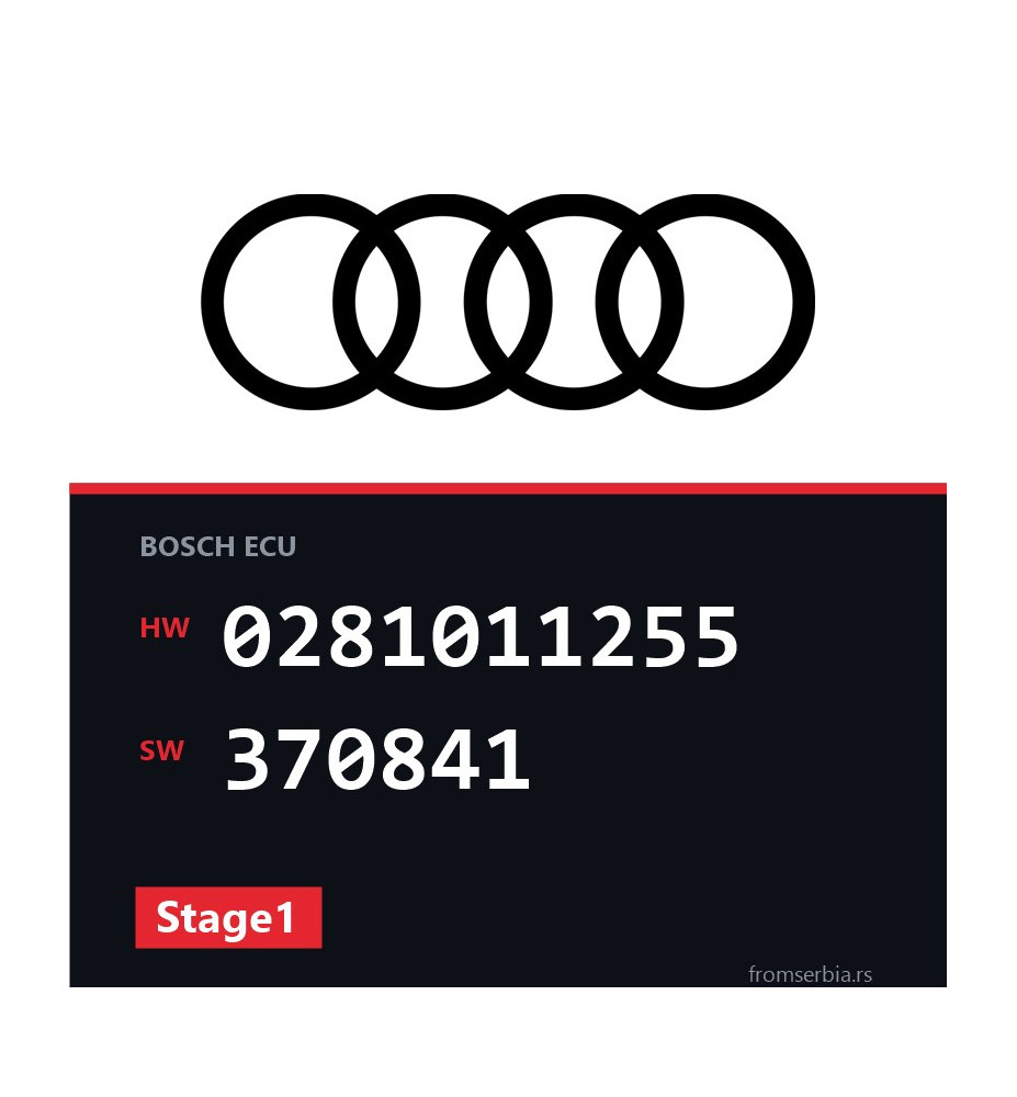 Audi A6 0281011255 370841 Stage1 tuning file