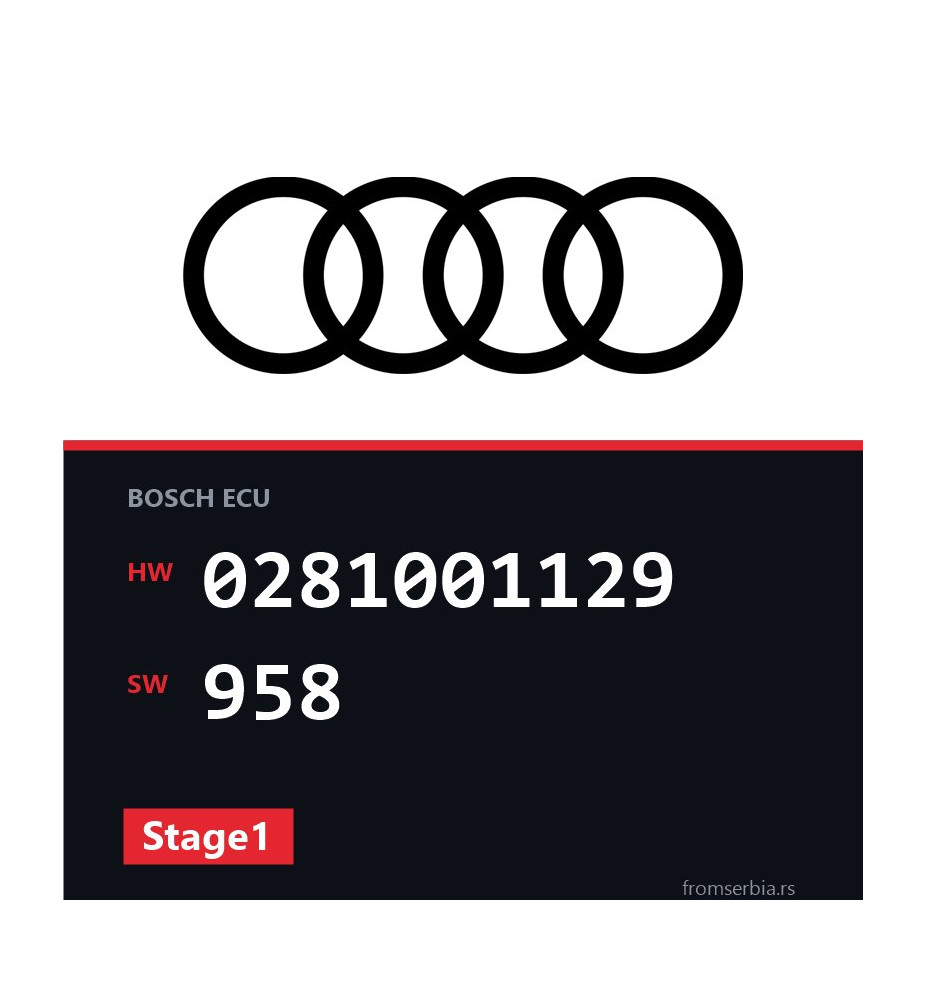 Audi A6 0281001129 958 Stage1 tuning file