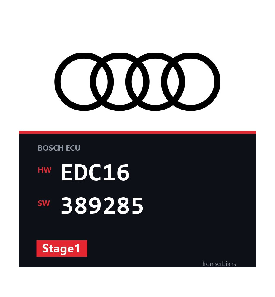 Audi A6 EDC16 389285 Stage1 tuning file