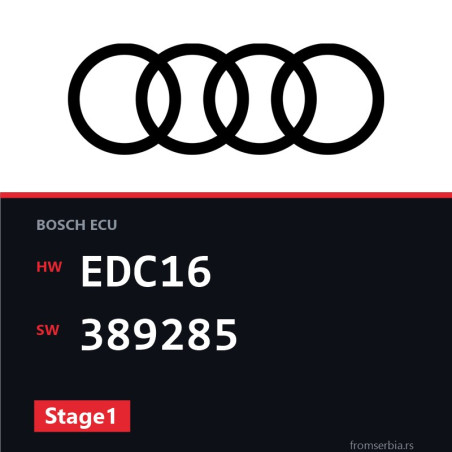 Audi A6 EDC16 389285 Stage1 tuning file