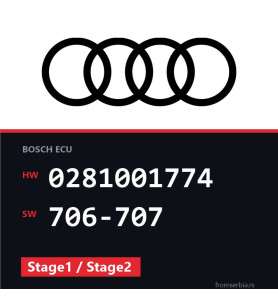 Audi A6 0281001774 706-707 Stage1 / Stage2 tuning file