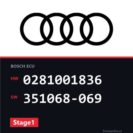 Audi A6 0281001836 351068-069 Stage1 tuning file