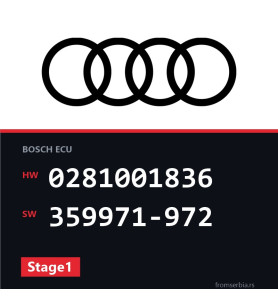 Audi A6 0281001836 359971-972 Stage1 tuning file