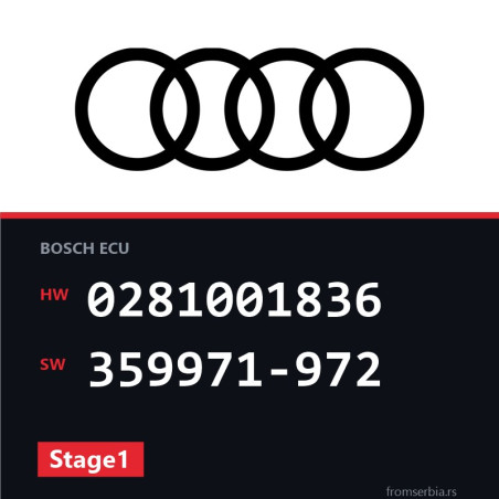 Audi A6 0281001836 359971-972 Stage1 tuning file