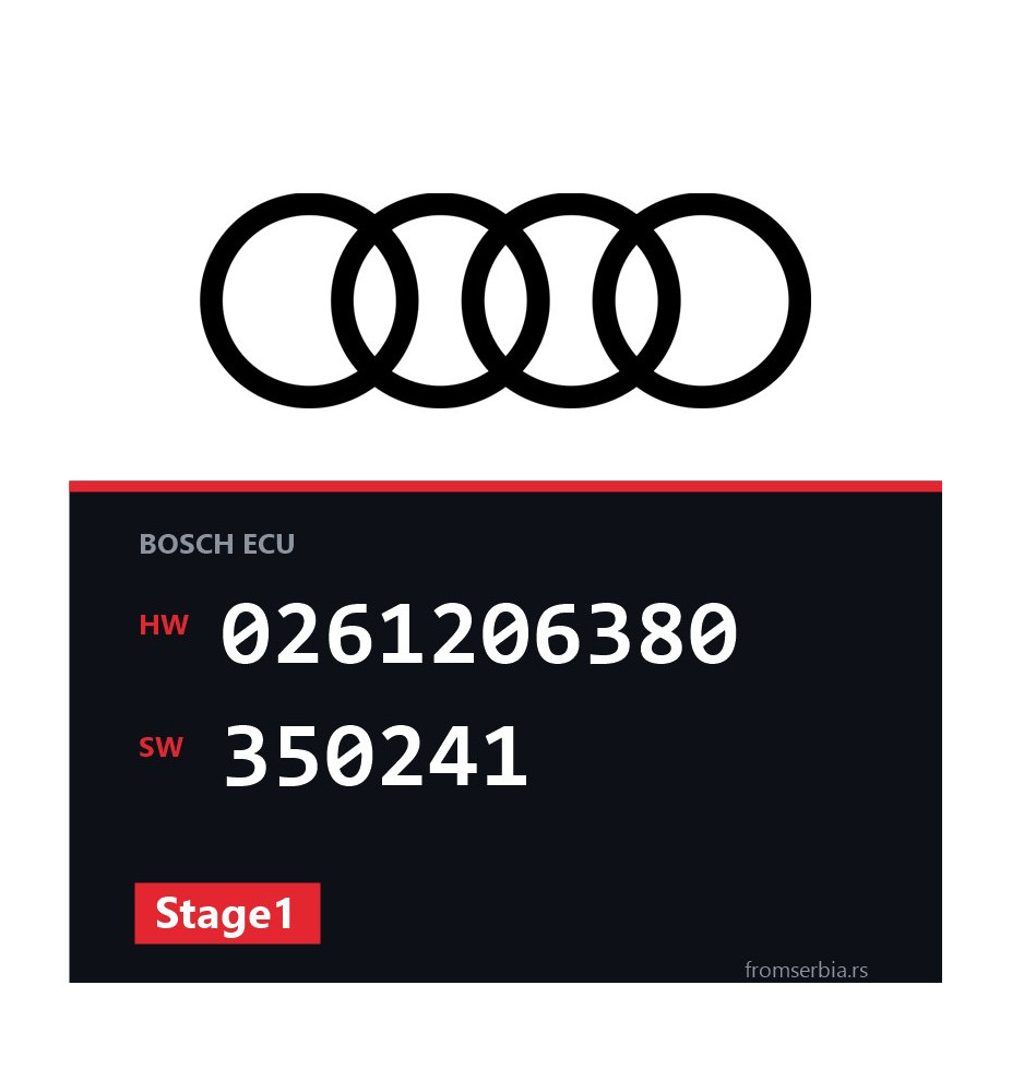 Audi A6 0261206380 350241 Stage1 tuning file
