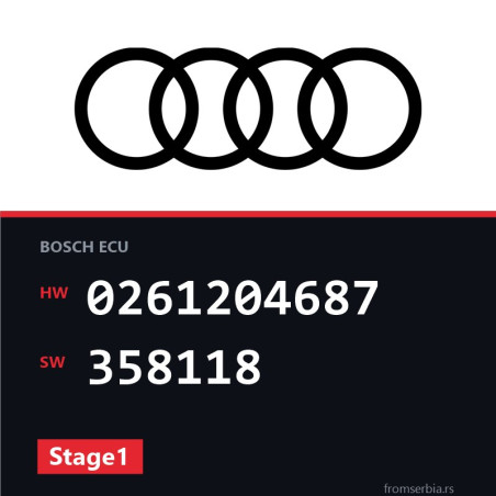 Audi A6 0261204687 358118 Stage1 tuning file