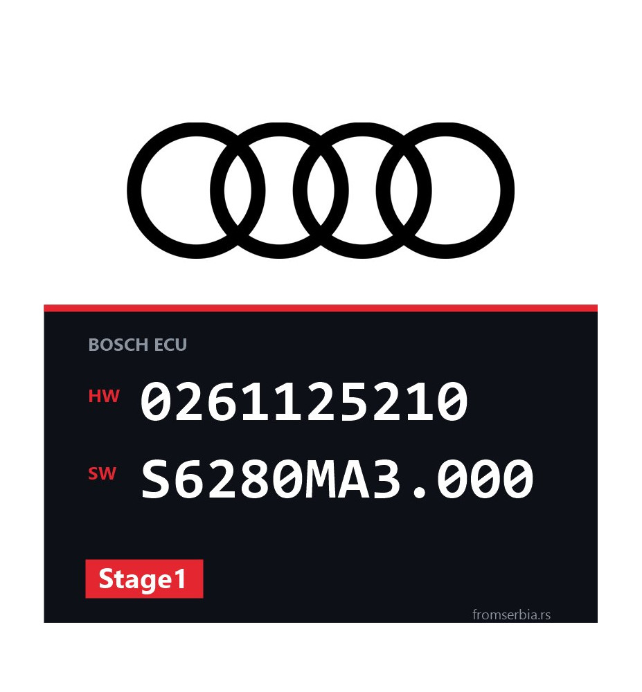 Audi A6 0261125210 S6280MA3.000 Stage1 tuning file