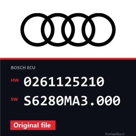 Audi A6 0261125210 S6280MA3.000 original ECU file