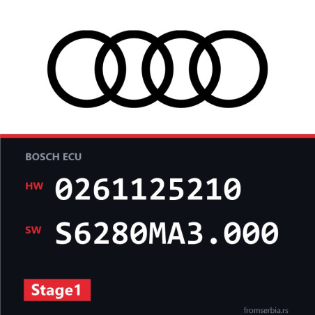 Audi A6 0261125210 S6280MA3.000 Stage1 tuning file