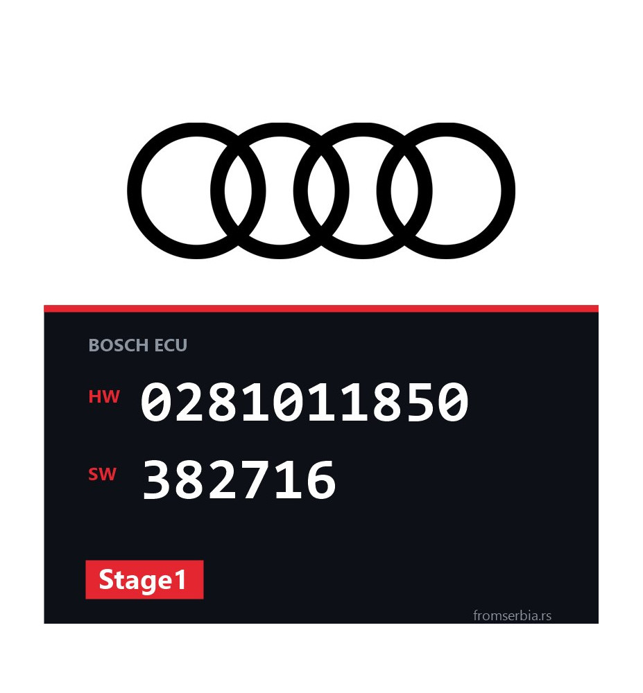 Audi A6 0281011850 382716 Stage1 tuning file