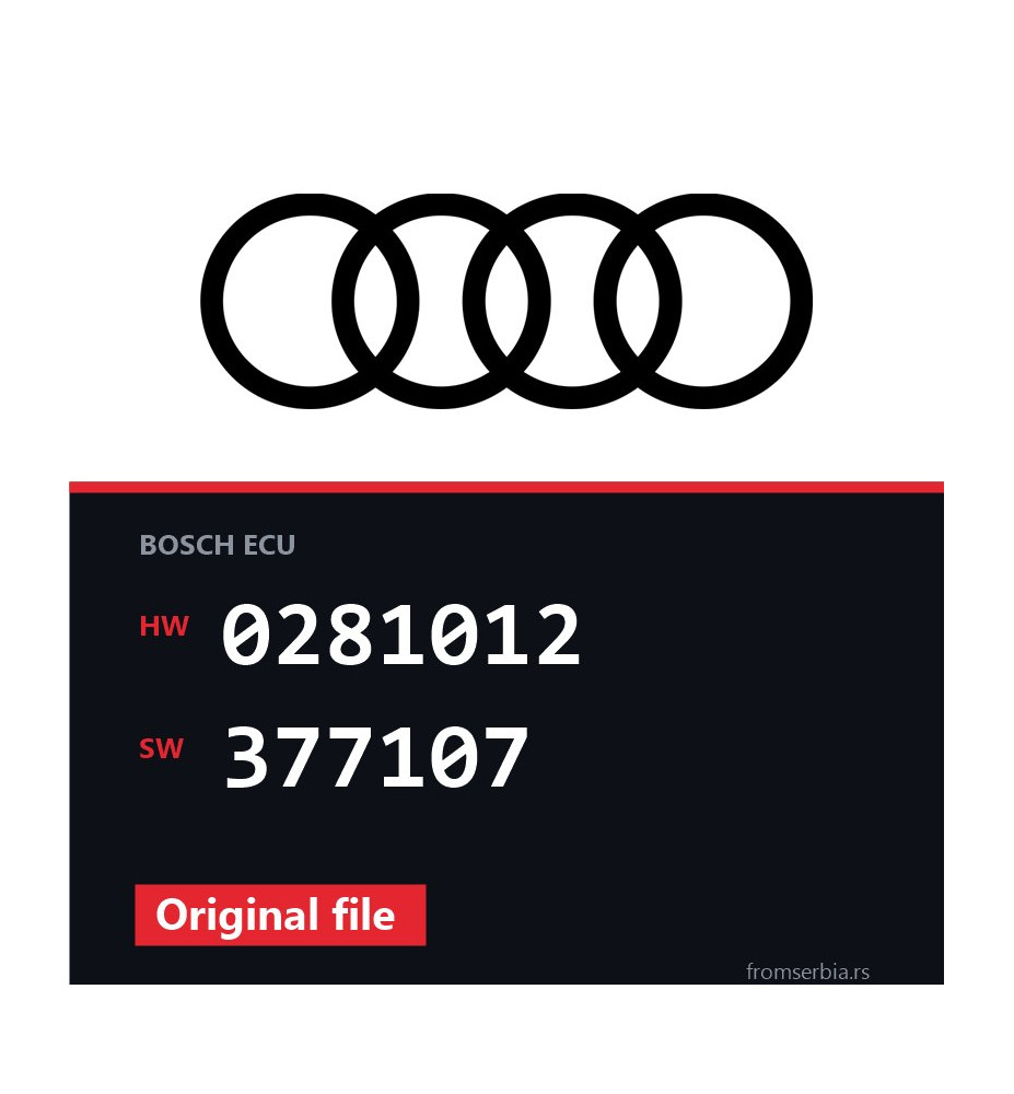 Audi A6 0281012 377107 original ECU file