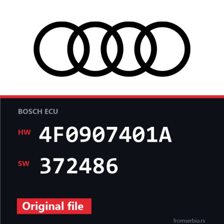 Audi A6 4F0907401A 372486 original ECU file