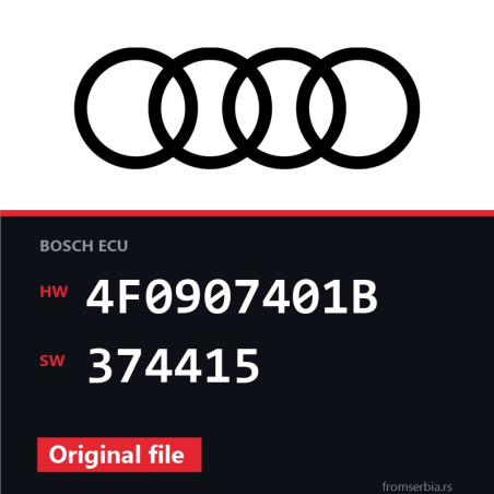 Audi A6 4F0907401B 374415 original ECU file