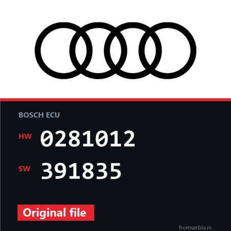 Audi A6 0281012 391835 original ECU file