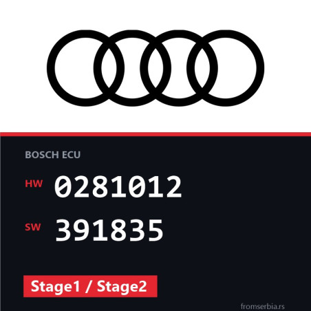 Audi A6 0281012 391835 Stage1 / Stage2 tuning file