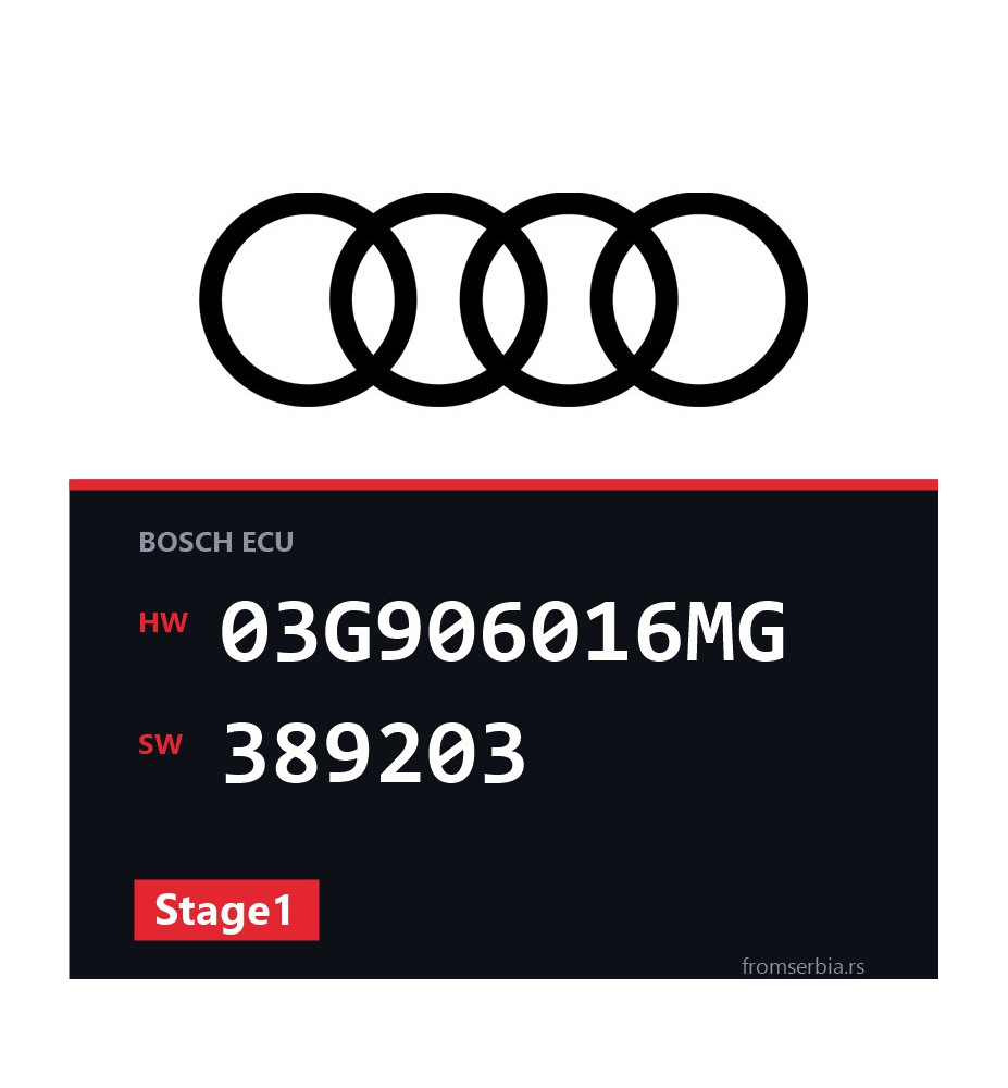 Audi A6 03G906016MG 389203 Stage1 tuning file
