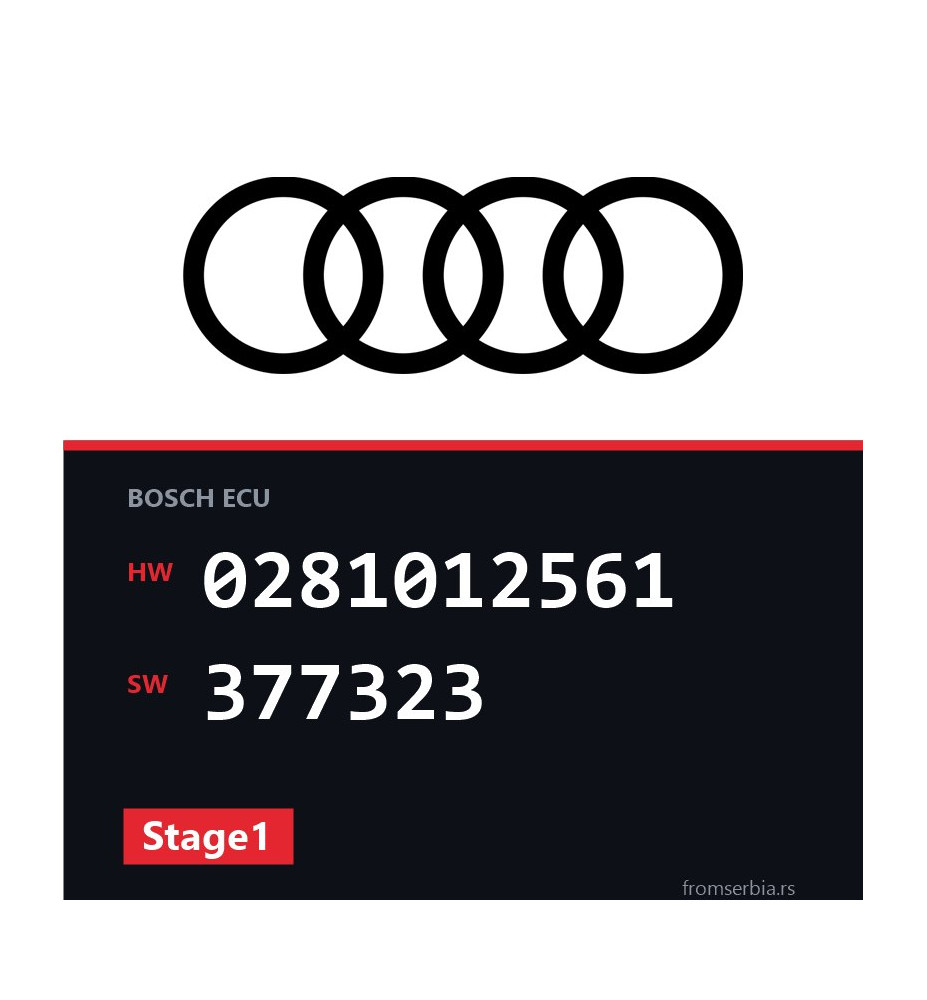 Audi A6 0281012561 377323 Stage1 tuning file
