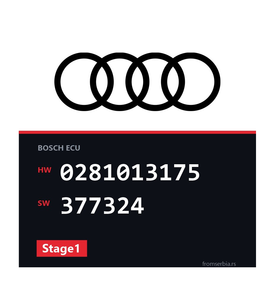 Audi A6 0281013175 377324 Stage1 tuning file