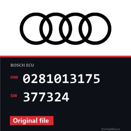 Audi A6 0281013175 377324 original ECU file