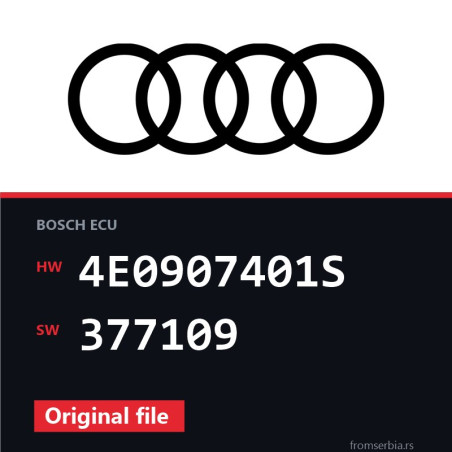 Audi A6 4E0907401S 377109 original ECU file